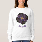 Paars Roos Flower Bouquet Abstract Trui (Voorkant)