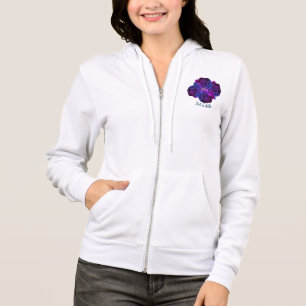 Paars Roos Flower Bouquet Personalized Hoodie