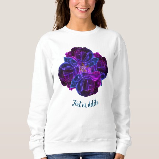 Paars Roos Flower Bouquet Personalized Trui (Voorkant)