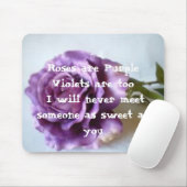 Paars Roos gedicht Muismat (Met muis)