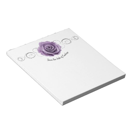 Paars Roos Gepersonaliseerd Notitieblok (Schuin)