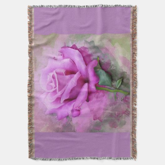 Paars roos gooien. deken (Voorkant Verticaal)