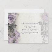  Paars Roos huwelijk sparen de Datum Save The Date (Achterkant)