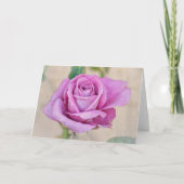 Paars Roos in Bloom Art Note Card Kaart (Voorkant)