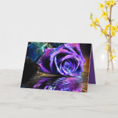 Paars Roos Kaart (Gele Bloem)
