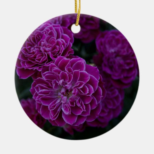 Paars Roos Keramisch Ornament (Voorkant)