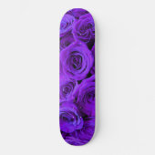 Paars Roos, levendige paarse blauwe bloemen Persoonlijk Skateboard (Voorkant)