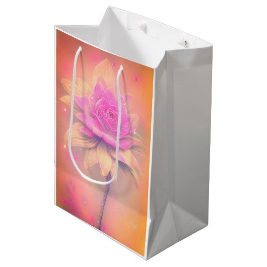 paars roos medium cadeauzakje (Voorkant Gekanteld)