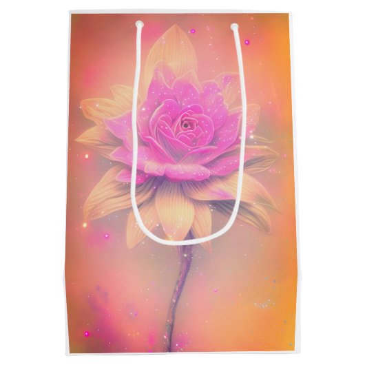 paars roos medium cadeauzakje (Achterkant)