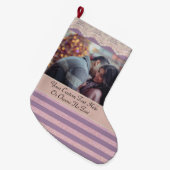 Paars Roos met hyperboog of tekst Gold Stripes  ka Grote Kerstsok (Voorkant (Hangend))