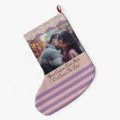 Paars Roos met hyperboog of tekst Gold Stripes  ka Grote Kerstsok (Achterkant (Hangend))