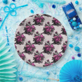 Paars Roos Papieren Bordje (Feest)