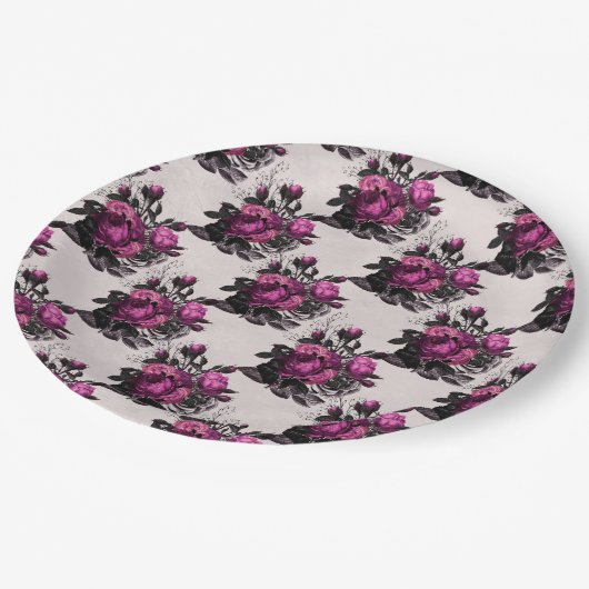 Paars Roos Papieren Bordje (Gekanteld)