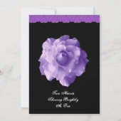 PAARS Roos Petals Wedding Invitation F202 Kaart (Achterkant)