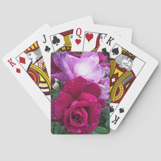 Paars roos pokerkaarten (Achterkant)