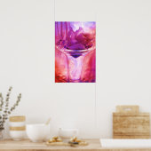paars roos poster (Keuken)