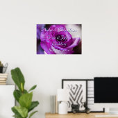 Paars Roos Poster (Thuiskantoor)