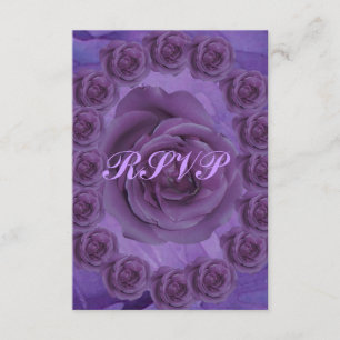 Paars Roos RSVP Kaartje