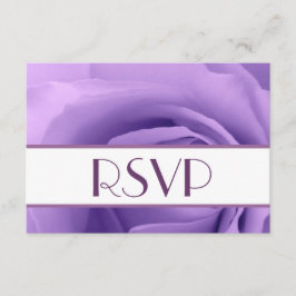 Paars Roos RSVP Weddenschap Kaartje