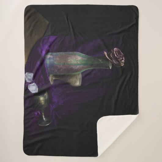 PAARS ROOS SHERPA DEKEN (Voorkant)