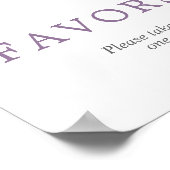 Paars Roos - Slagbord voor beugels Poster (Hoek)