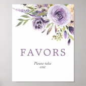 Paars Roos - Slagbord voor beugels Poster (Voorkant)