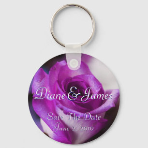 Paars Roos Sleutelhanger