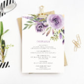 Paars Roos - Sluitingskaart voor Floral Weddenscha Informatiekaartje