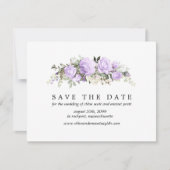 Paars Roos sparen de Kaart van de Datum met de Fot (Voorkant)