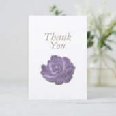 Paars Roos Sympathie Hartelijk dank Bedankkaart (Staand voorkant)