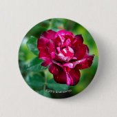 Paars Roos Tiger Ronde Button 5,7 Cm (Voorkant)