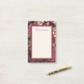 Paars ROOS TONES BEADED CUT VELVET afbeelding Post-it® Notes (Op bureau)