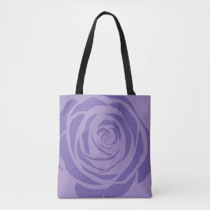 Paars roos tote bag