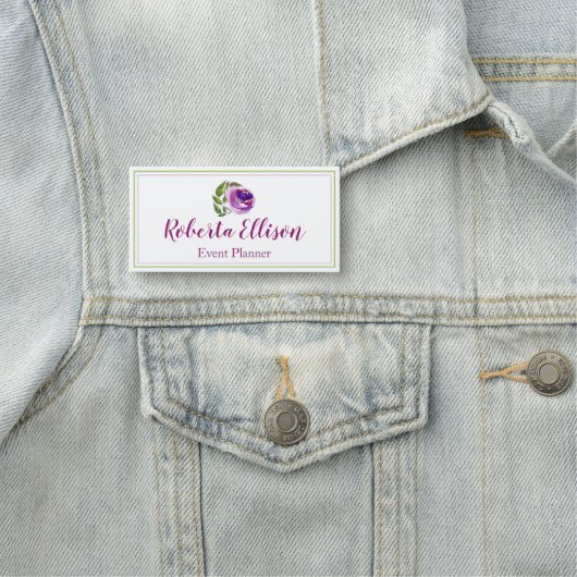 Paars Roos van professionele planner Naamplaatje (In situ)