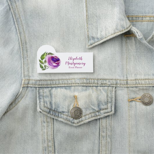 Paars Roos van professionele planner Naamplaatje (In situ)