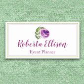 Paars Roos van professionele planner Naamplaatje