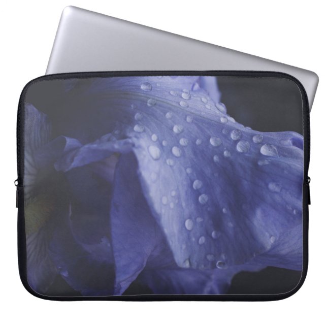 Paars Roos ventilator Laptop Sleeve (Voorkant)