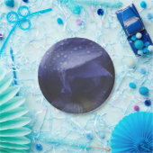 Paars Roos ventilator Papieren Bordje (Feest)