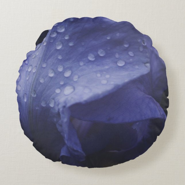 Paars Roos ventilator Rond Kussen (Voorkant)