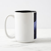 Paars Roos ventilator Tweekleurige Koffiemok (Links)