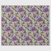 Paars Roos — Verpakkingspapier Cadeaupapier (Vlak)