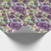 Paars Roos — Verpakkingspapier Cadeaupapier (Hoek)