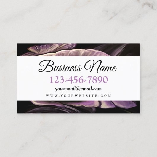 Paars Roos Visitekaartje (Achterkant)