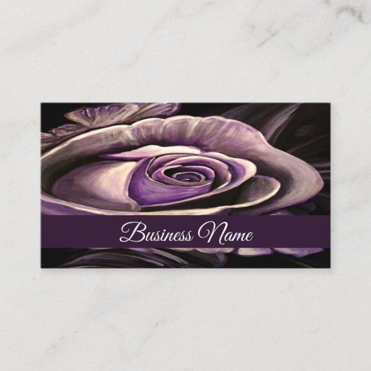 Paars Roos Visitekaartje (Voorkant)