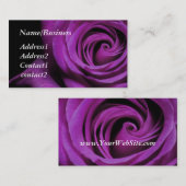 Paars Roos Visitekaartje (Voorkant / Achterkant)