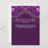 Paars roos waterverf vrijgezellenfeest kaart (Achterkant)