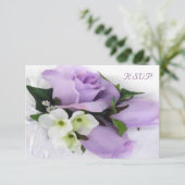 Paars Roos Weddenschap RSVP (Staand voorkant)