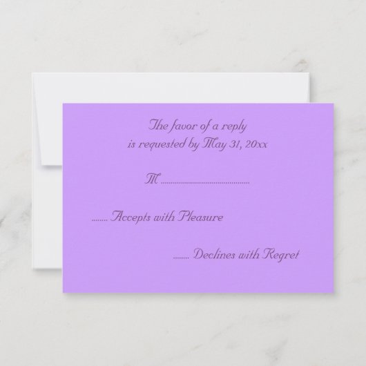 Paars Roos Weddenschap RSVP (Achterkant)