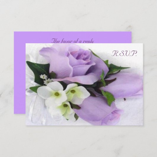Paars Roos Weddenschap RSVP (Voorkant / Achterkant)