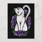 Paars roos wit roos briefkaart (Voorkant)